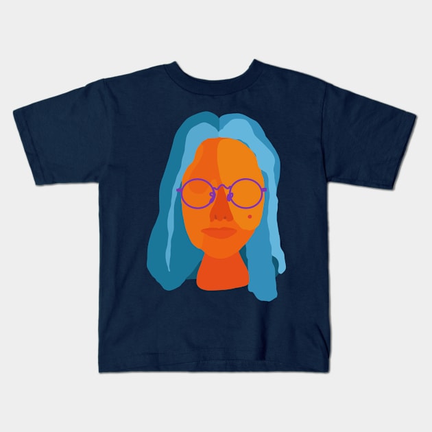 Abstract Girl Kids T-Shirt by RegsDoodles